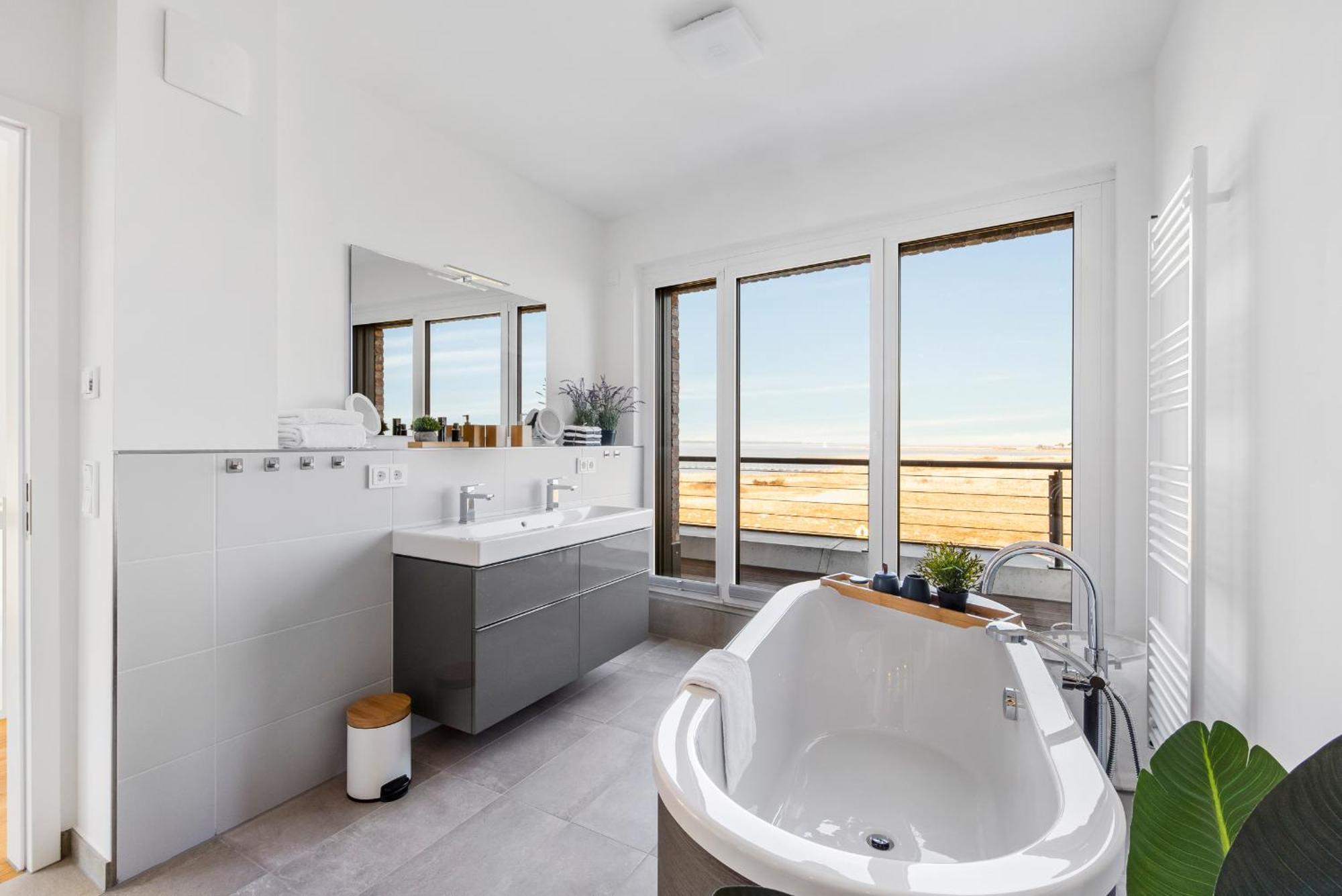 Villa King Erste Lage, Dachterrasse, Meerblick, Carport, Kamin, Sauna, Terrasse, Aussenrolllaeden Ольпеніц Екстер'єр фото