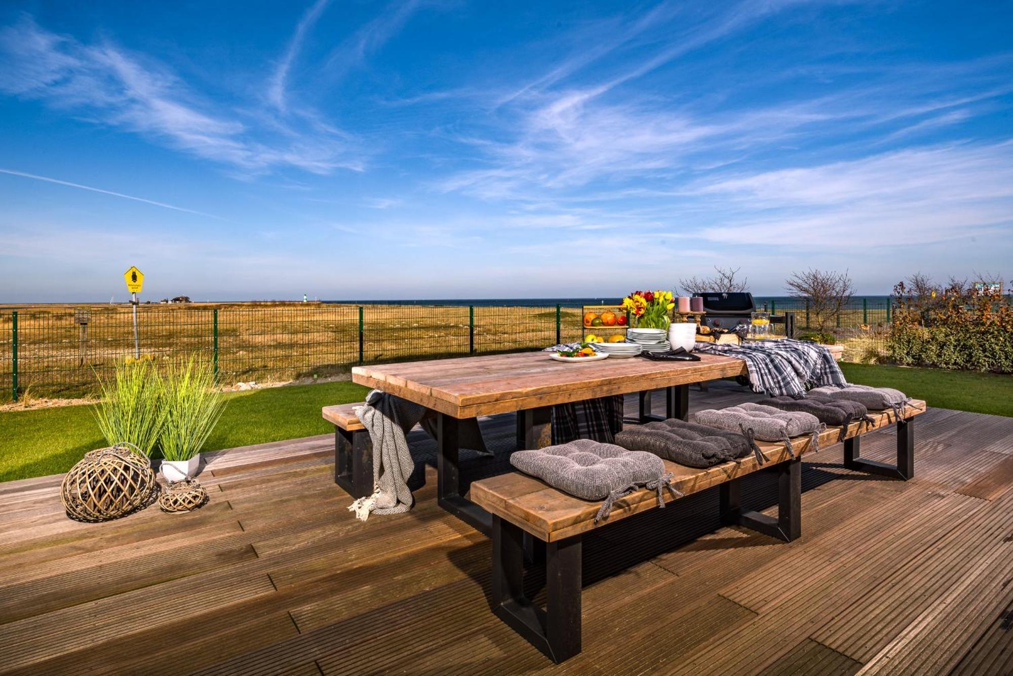 Villa King Erste Lage, Dachterrasse, Meerblick, Carport, Kamin, Sauna, Terrasse, Aussenrolllaeden Ольпеніц Екстер'єр фото