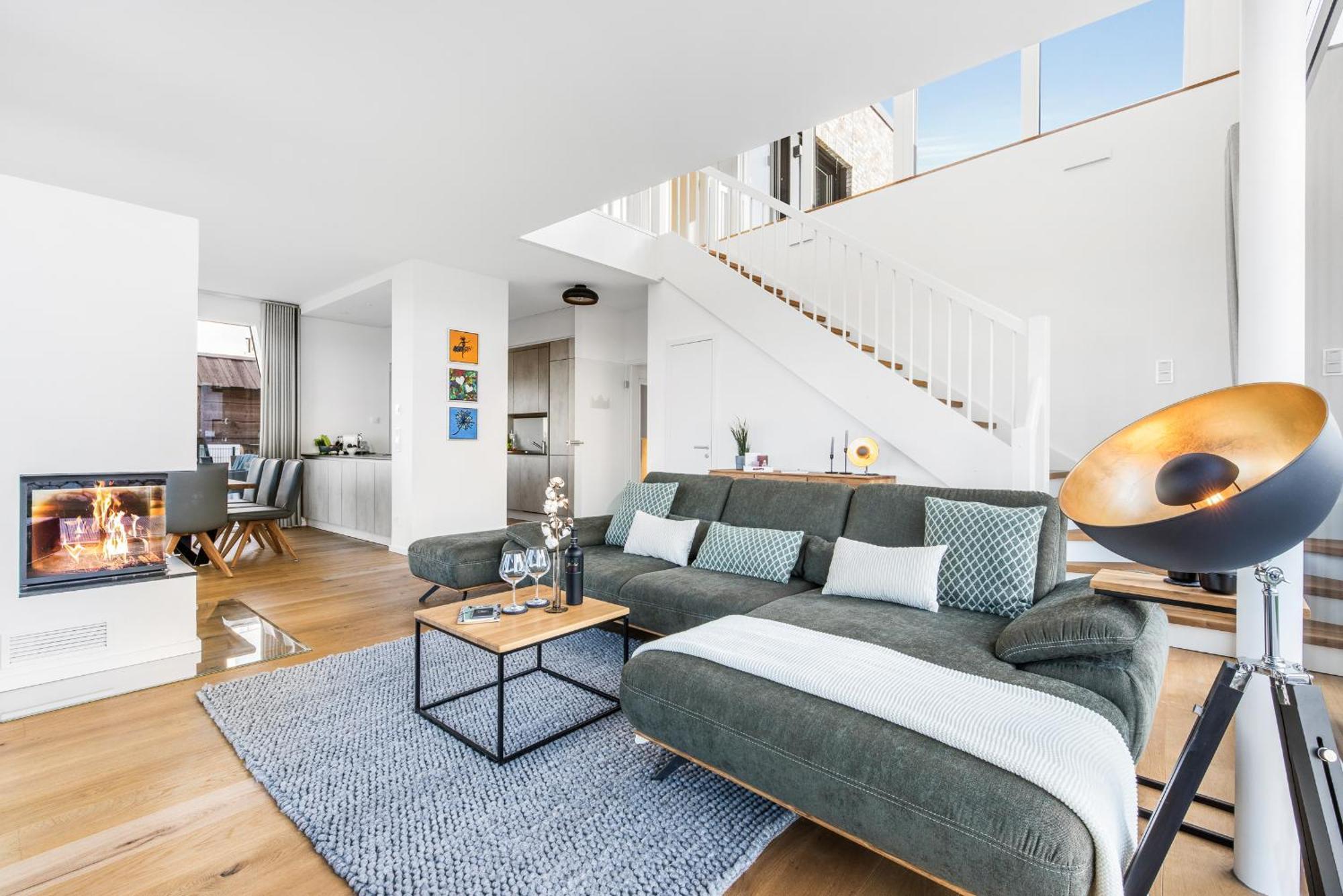 Villa King Erste Lage, Dachterrasse, Meerblick, Carport, Kamin, Sauna, Terrasse, Aussenrolllaeden Ольпеніц Екстер'єр фото