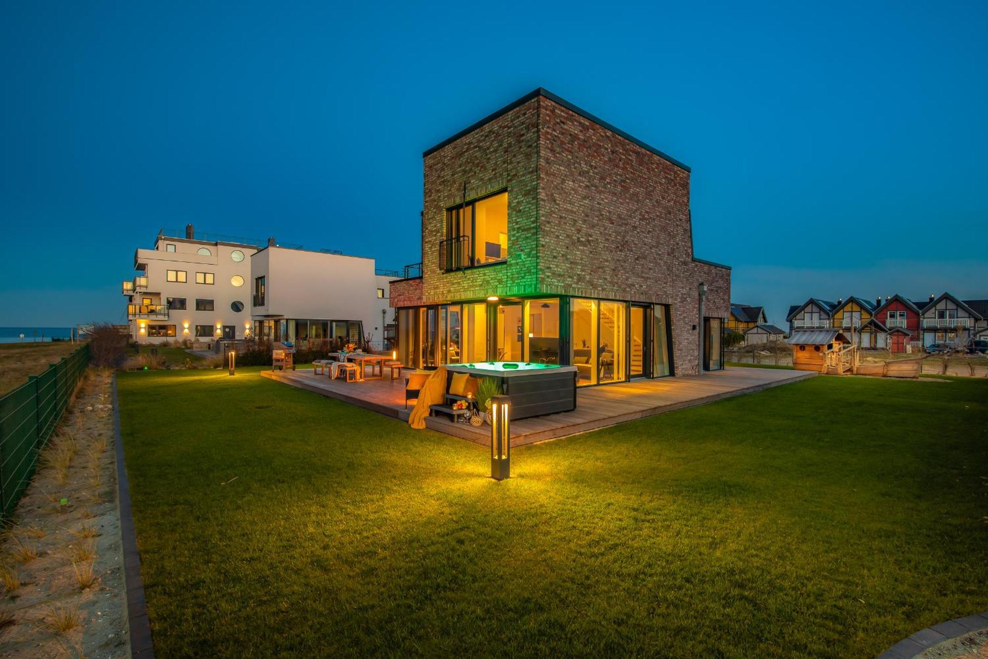 Villa King Erste Lage, Dachterrasse, Meerblick, Carport, Kamin, Sauna, Terrasse, Aussenrolllaeden Ольпеніц Екстер'єр фото